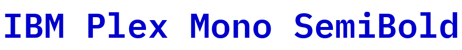 IBM Plex Mono SemiBold шрифт